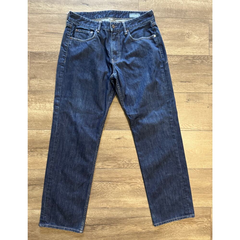 Bonobos Mens Straight Leg Dark Wash Jeans Size 34 x‎ 32 (ACTUAL 33 X 31)